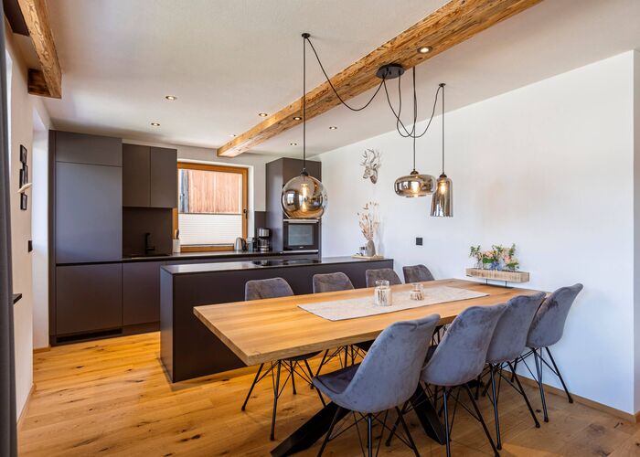 Keuken en eethoek   Zugspitz Suites Lermoos