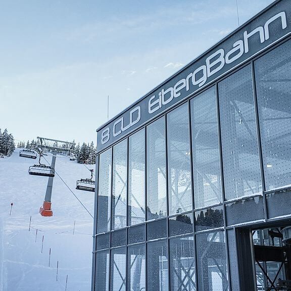 Valley station of the new Eiberg chairlift in the SkiWelt Wilder Kaiser-Brixental