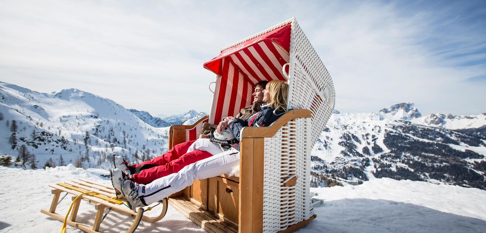 Sonnenskilauf am Nassfeld in Kärnten