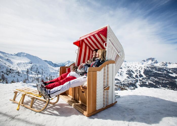 Zonnig skiën in Nassfeld in Karinthië
