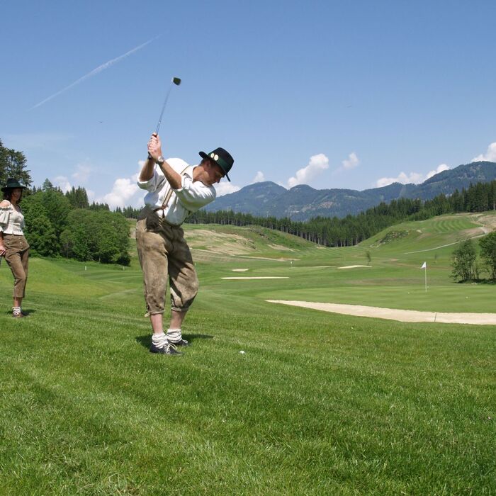 Styrian Mountain Golf Mariahof golf course in Zirbitzkogel Grebenzen Nature Park, Styria, Austria