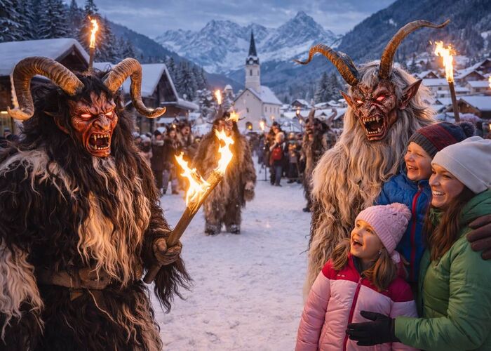 Familienfreundlichen Perchtenlauf