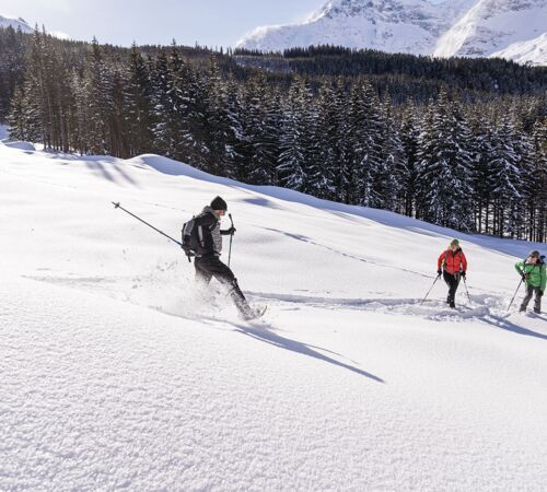 Gruppe beim Schneeschuhwandern im Raurisertal (c) Ferienregion Nationalpark Hohe Tauern