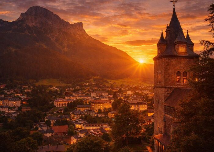 KI Zonsondergang in Erzberg Leoben
