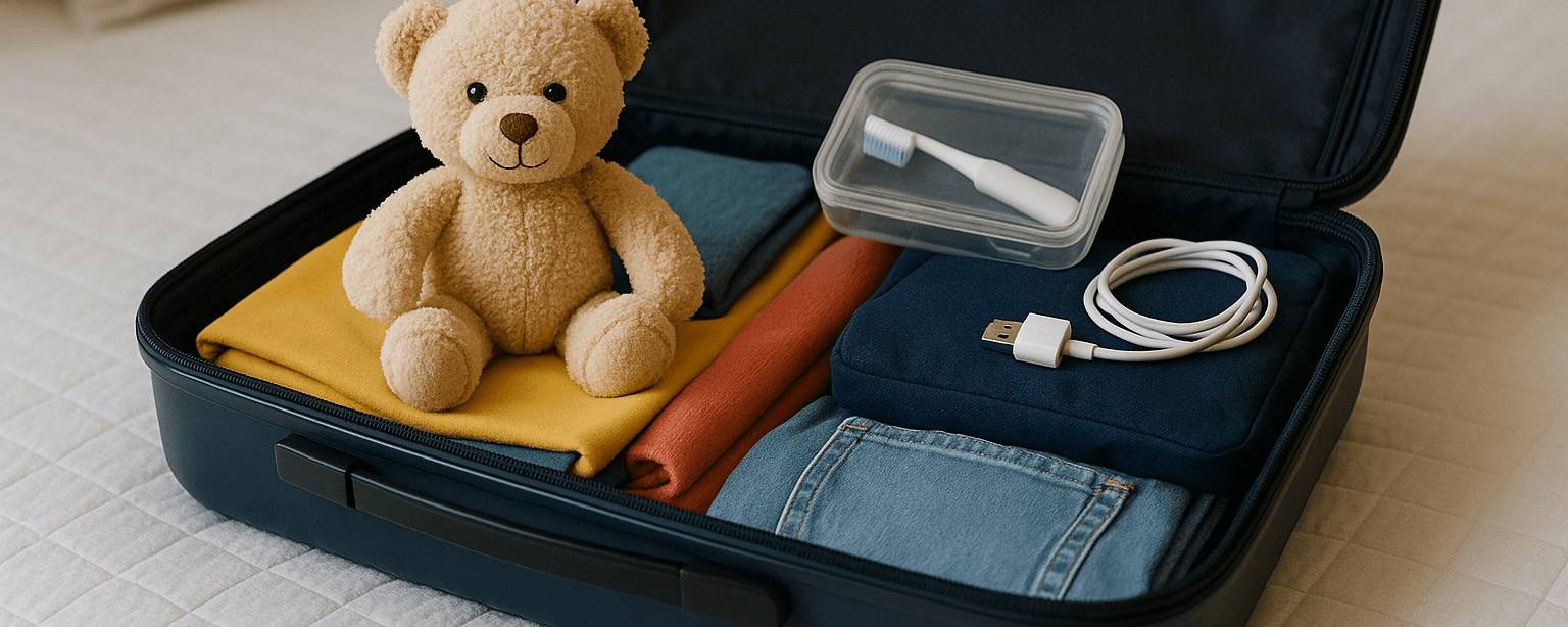 packed suitcase