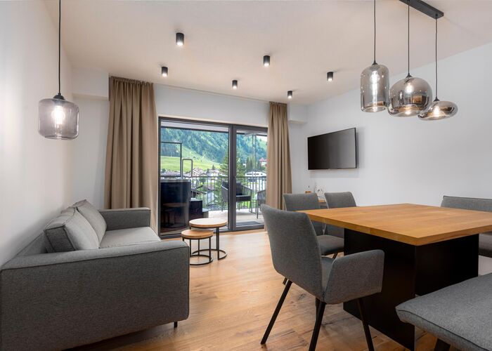 Woonkamer Bergresort Berwanger Hof