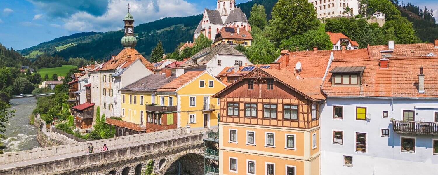 Blick auf Murau und die Mur