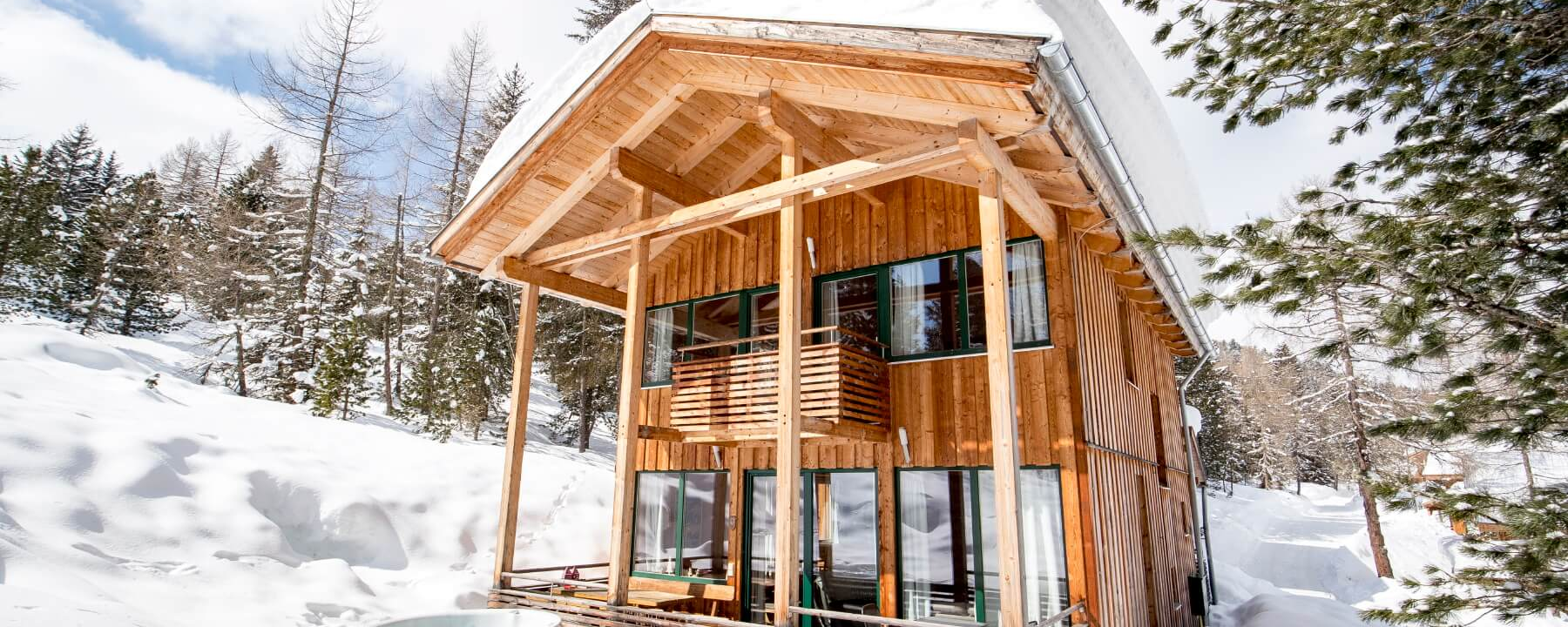 Alpenpark turracher hoehe hot tub winter