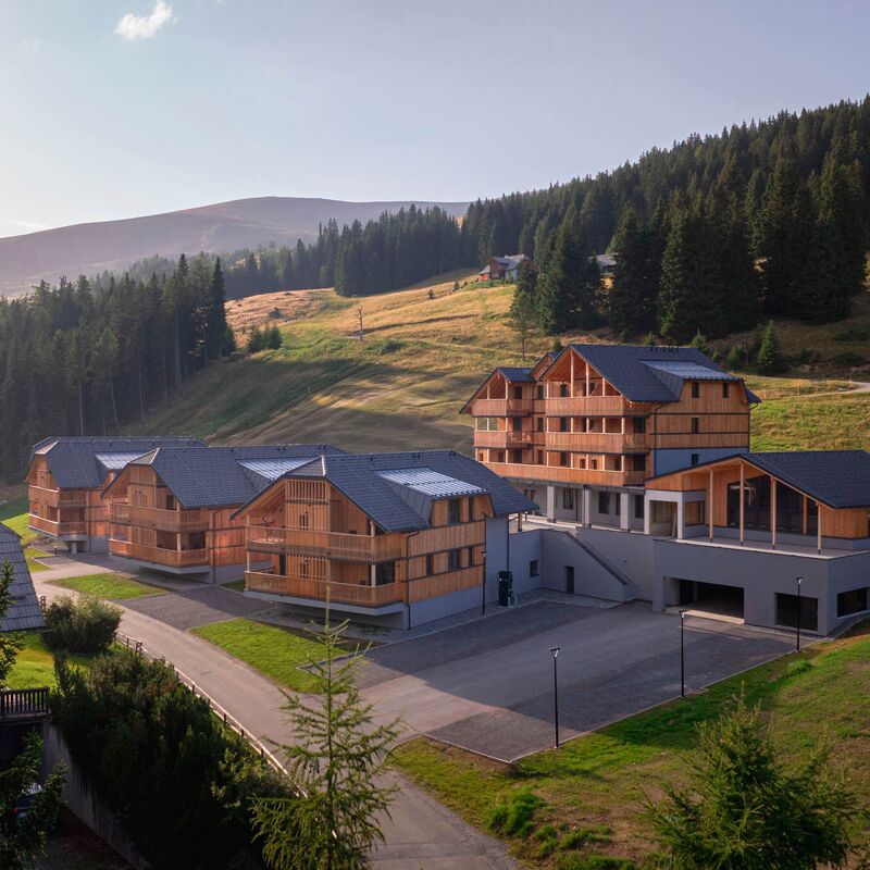Mountain resort surrounded by forests and alpine meadows