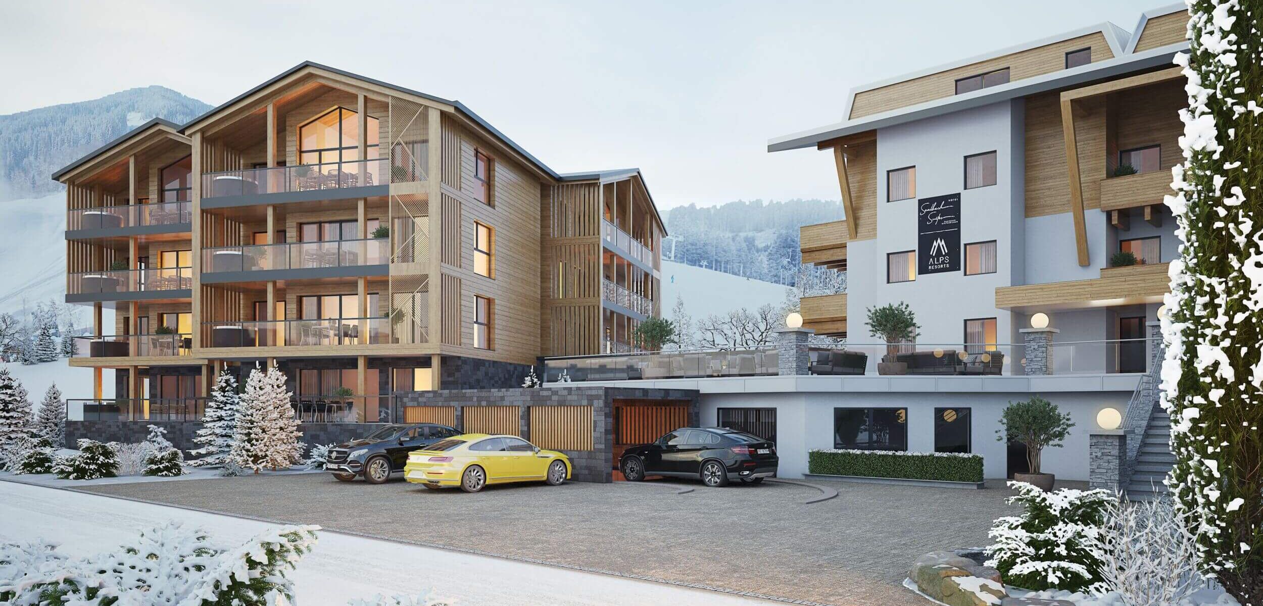 Die Saalbach Suites im Winter