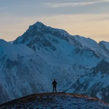 Eisenerzer Reichenstein bij zonsopgang