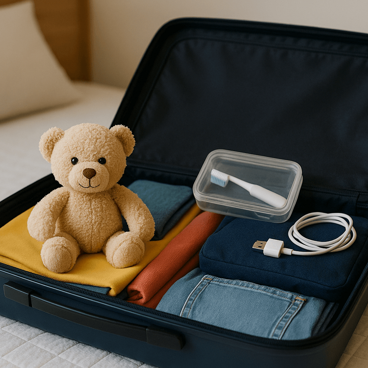 packed suitcase