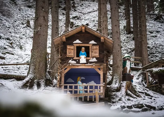Fairytale forest in Saalbach Hinterglemm with doll's house