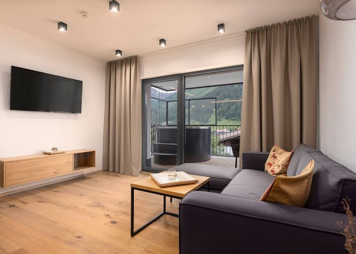 Woonkamer Bergresort Berwanger Hof