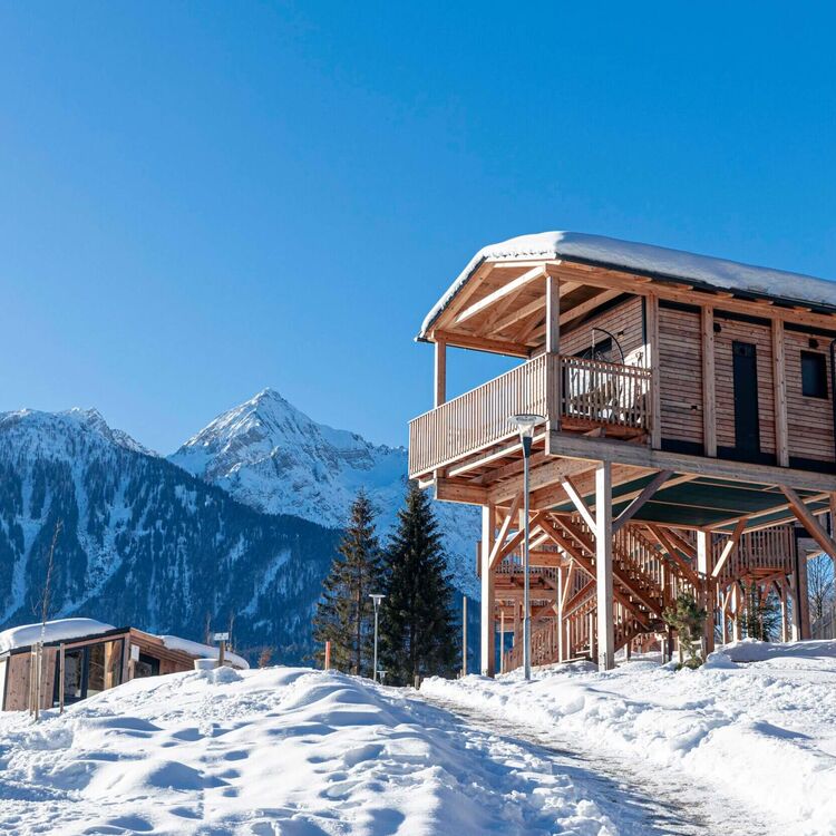 Chalets und Glamping Nassfeld - Baumhaus im Winter