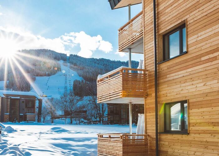 Ferienwohnung mit Blick auf die Kreischberger Skipiste