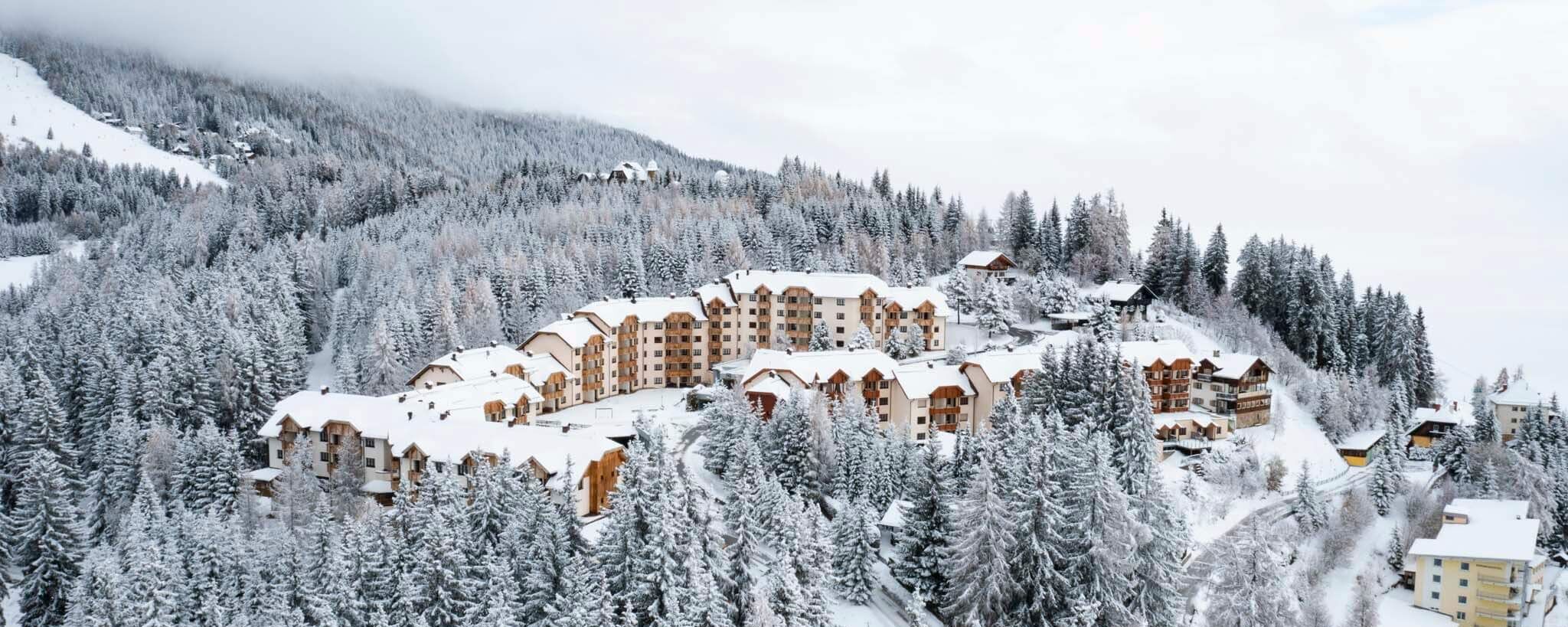 Bergresort Gerlitzen amidst the snowy scenery