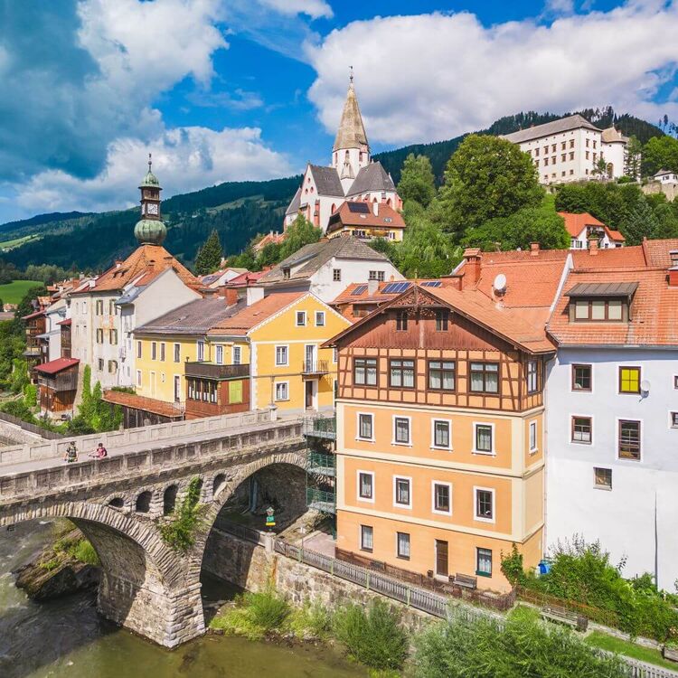 View of Murau and the Mur