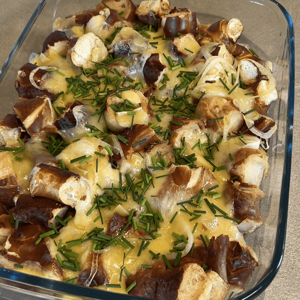 Tyrolean pretzel soup for a quick holiday meal.