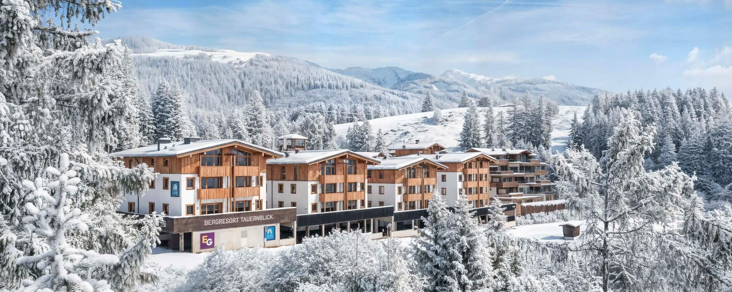 Verschneite Ferienwohnungen   Bergresort Tauernblick