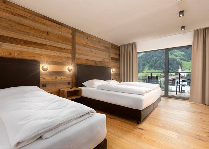 Slaapkamer Bergresort Berwanger Hof