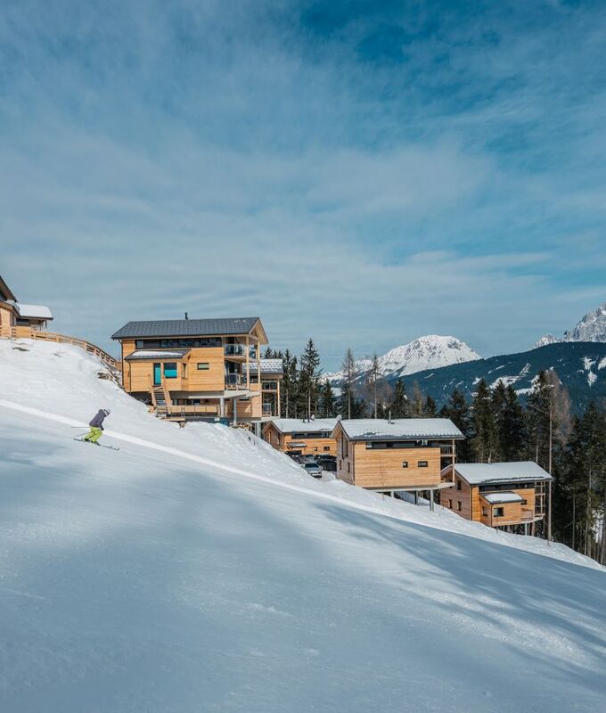 Chalets next to the ski slopes   Alpenchalets Reiteralm Schladming