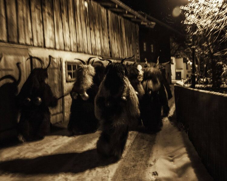 Toifi beim nächtlichen Perchten-Umzug im Raurisertal, Salzburg. © TVB Rauris / Florian Bachmeier