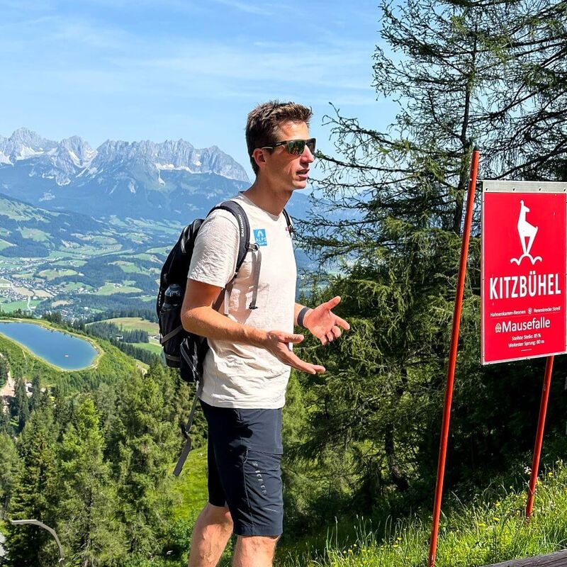 Hannes Reichelt an der Mausefalle auf der Streif im Sommer