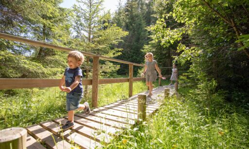 Water tower with laughing children