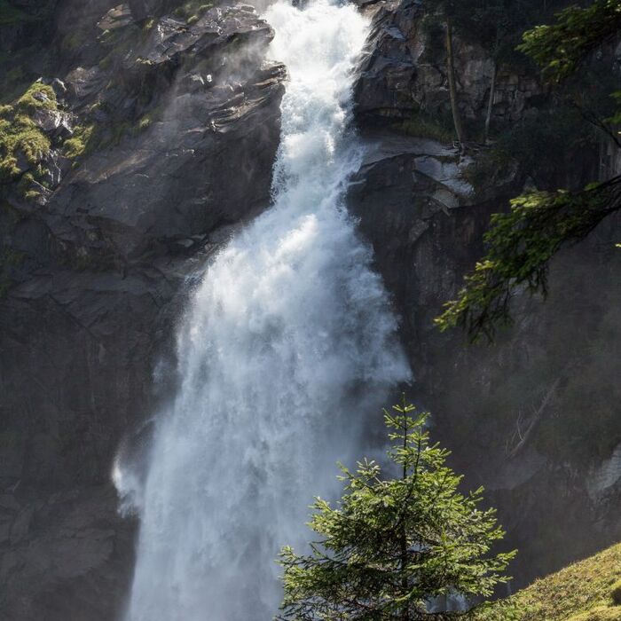 Kimmler Waterfall in the middle of the mountains