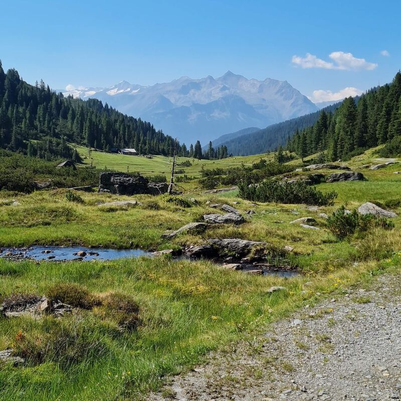 View from the Filzenscharte to the Hohe Tauern