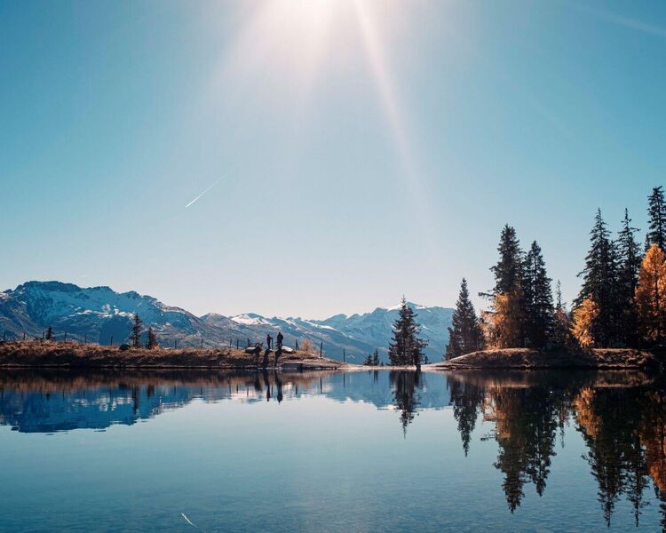 Speicherteich in Rauris im Herbst