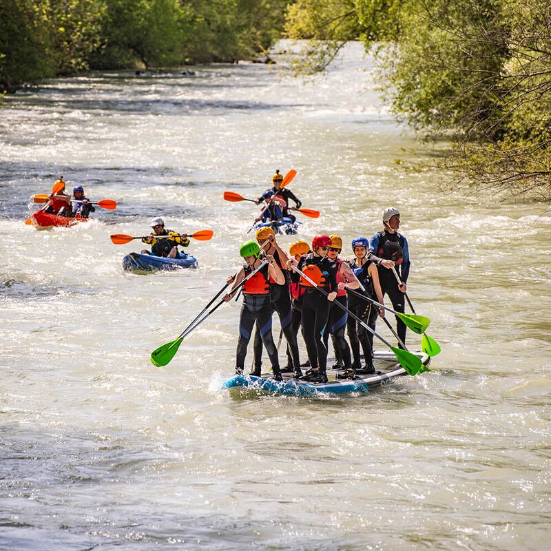 River trekking in the Schladming-Dachstein region in Styria, Austria