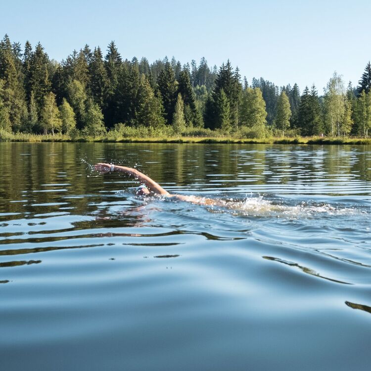 Schwimmen im See im Sommer in Kitzbühel – natürliche Abkühlung in den Alpen