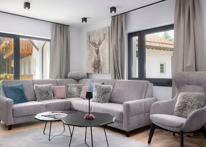 Woonkamer Bergresort Berwanger Hof