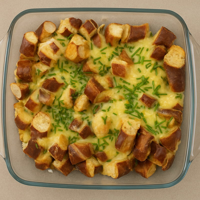 Ready-to-serve Tyrolean pretzel soup for a quick holiday meal.