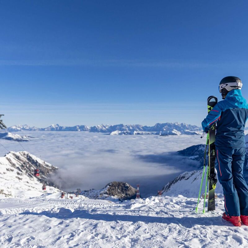 Herbstskilauf im Gletscherskigebiet