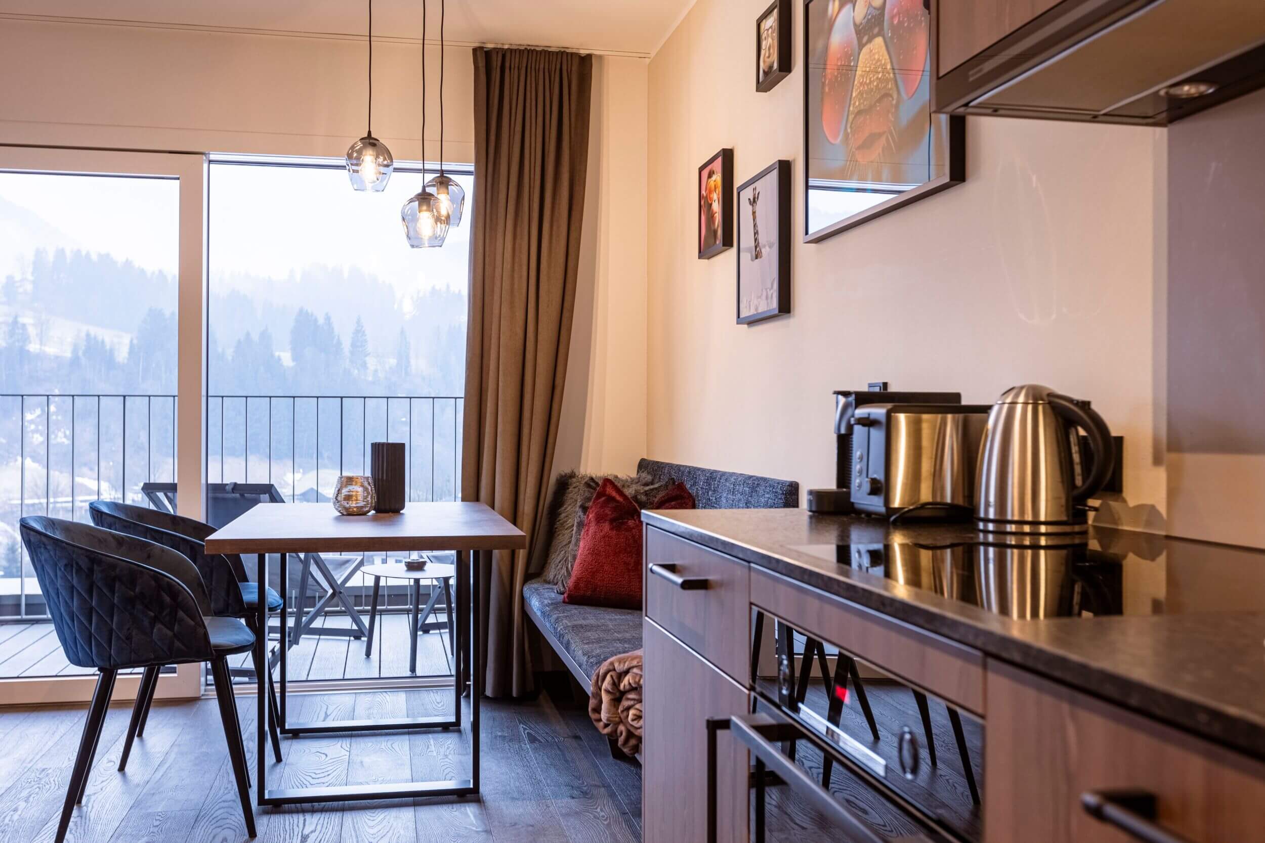 Küche und Wohnbereich Brixental Suites Hopfgarten