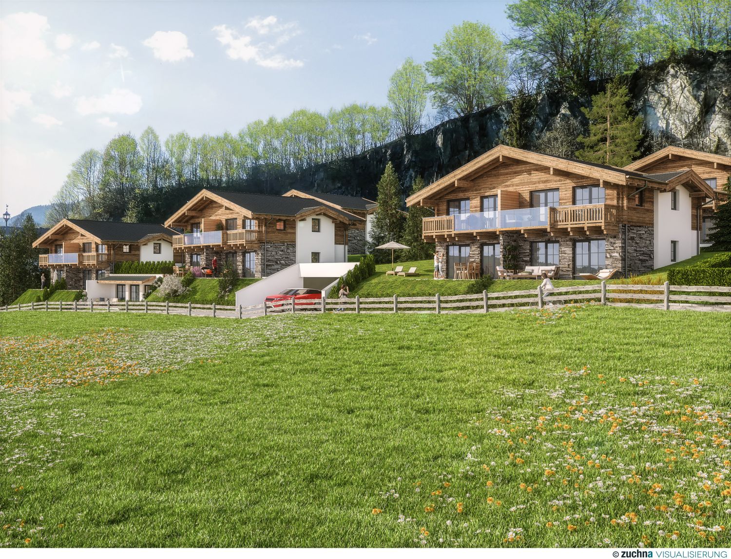 uttendorf chalets sommer ansicht